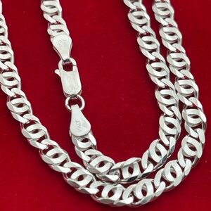 italian 925 silver bird eye chain necklace 24 inches 6mm
